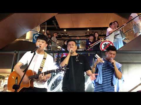 08.09.2018 旺角T.O.P商場唱人作樂 Full Band show 享樂團．沈震軒．莫凱謙 cover # 沈震軒《打不死》