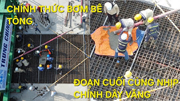 Cầu Rạch Miễu 2 chính thức bơm bê tông đoạn cuối cùng nhịp chính dây văng