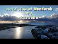 aerial view of Mandurah, LOVE locks at board walk Mandurah, W.A. Australia