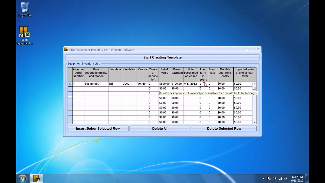 office equipment software inventory Template Excel Inventory Equipment How List Use To