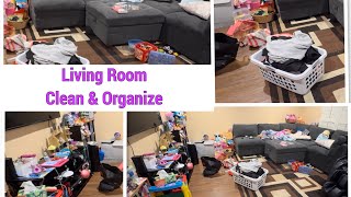 Living Room + Folding Laundry  | Clean & Organize | May 29 2024