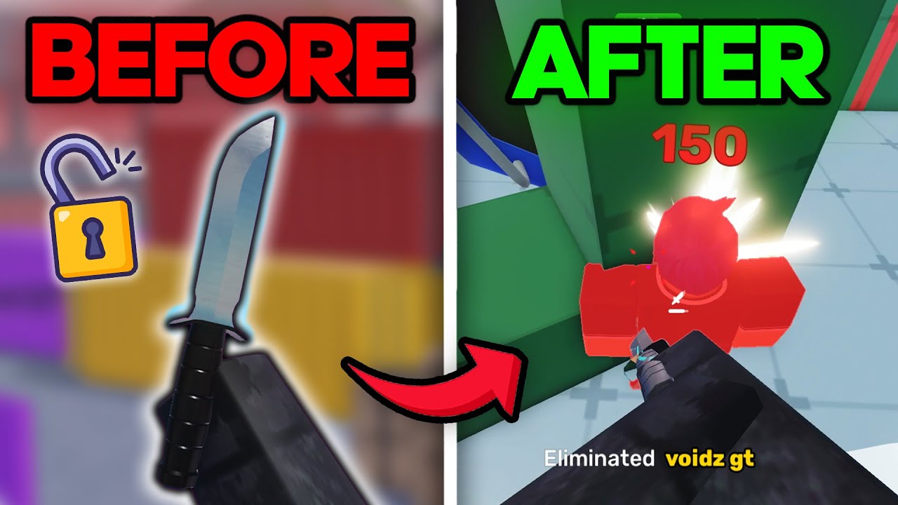 I Tried KNIFE ONLY in Roblox Rivals vs CHEATERS