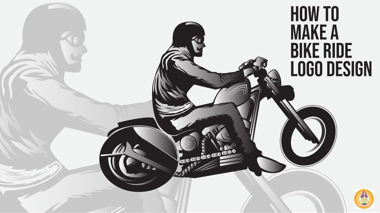 How To make a Bike Ride Logo Design YouTube
