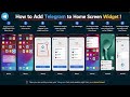 How to Add Telegram to Home Screen Widget !