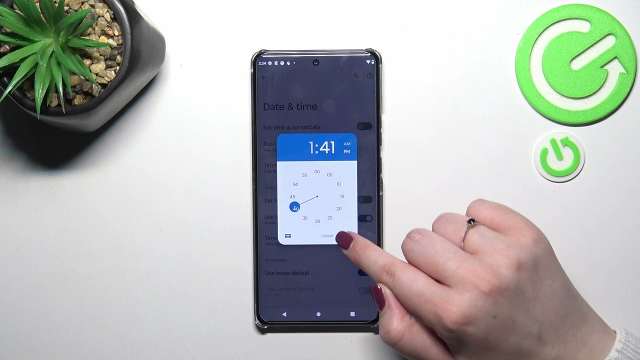 How to Set Up Time and Date Manually on Motorola Moto X40 - Change Date & Time