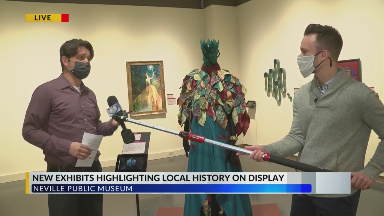 Exhibits highlighting local artwork on display at the Neville