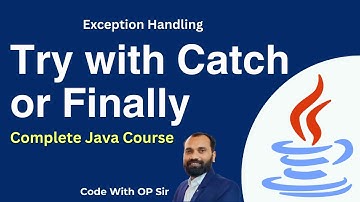 Exception #5 Java Try With Catch or Finally  Block in Hindi
