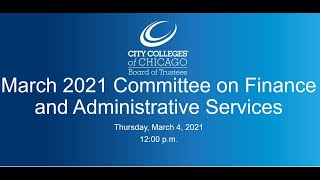 March 4, 2021 Committee on Finance and Administrative Services