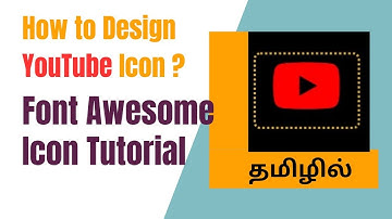 Tamil | Creating Stylish Social Media Icons with Font Awesome | Design Tutorial