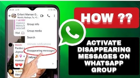 How To Activate Disappearing Messages On Whatsapp Group