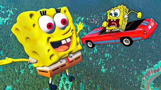 Reaction: Cars VS Portal Trap To Another Universe From Sponge Bob  | BeamNG Drive - Woa Doodland