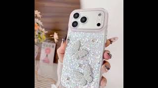 Full sequins butterfly dripping case