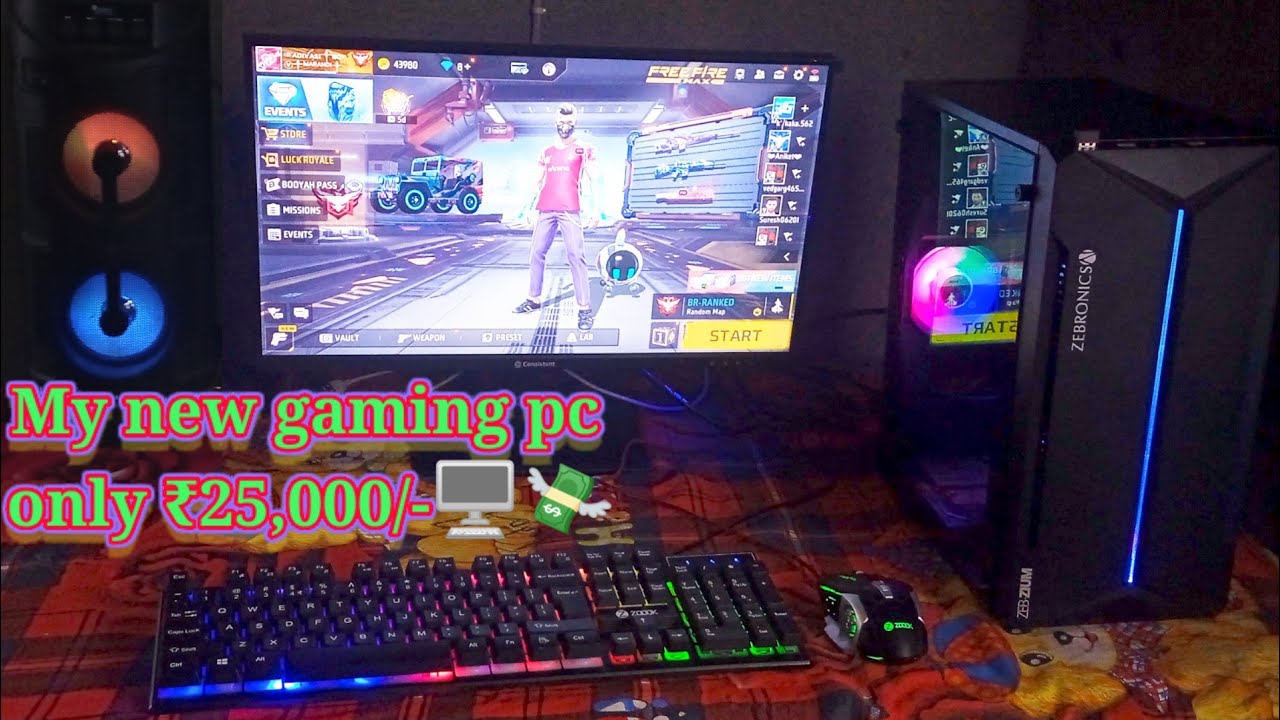 My new gaming pc only ₹25,000 💸🖥️💸best gaming pc 👍🏻play free fire max ...