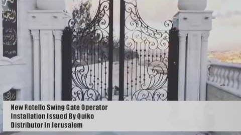 New Rotello Swing Gate Operator Installation Issued By Local Quiko Distributor in Jerusalem