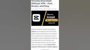 CapCut new version without vpn #capcut #tech #tipsyuzair #technology #tips #shorts #explorepage