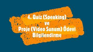 ADÜ YDYO 2020-21 Güz Dönemi 4. Quiz (Speaking) ve Proje (Video Sunum) Ödevi Bilgilendirme