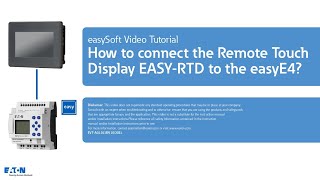 How to connect the Remote Touch Display EASY-RTD to the easyE4? screenshot 5