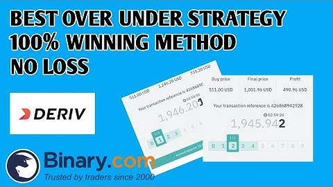 Best Over Under Binary Tick Trading Strategy Ever | 100% Win