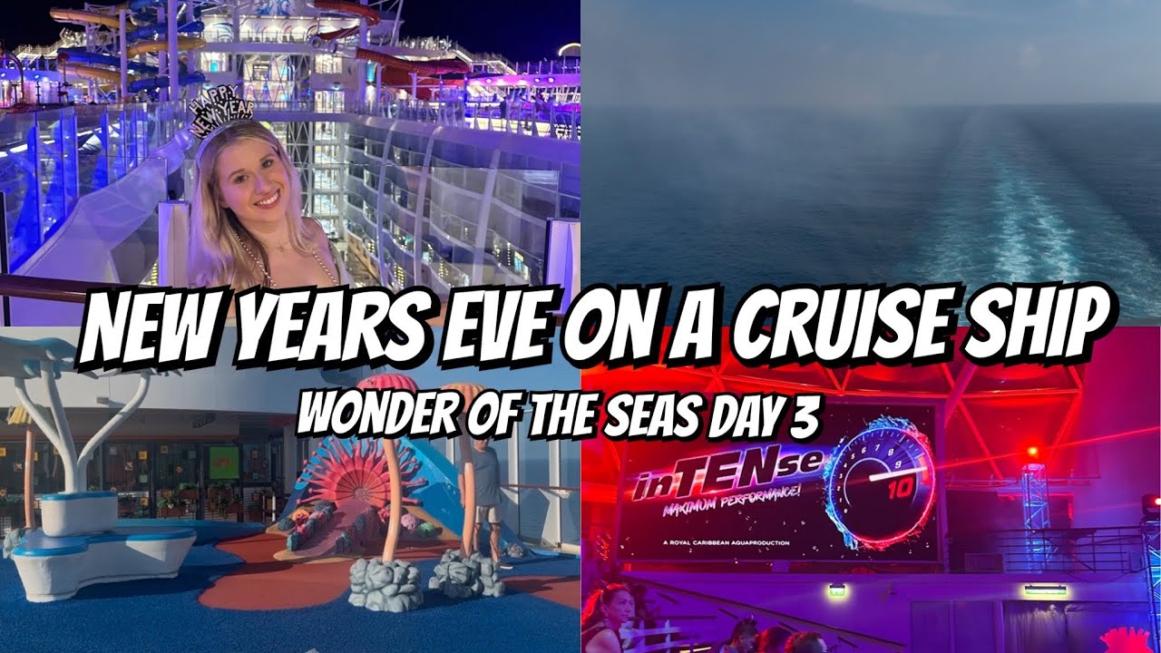 The ULTIMATE NYE at Sea! 🎉 Countdown, Aqua Show & Ice Skating | Wonder of the Seas