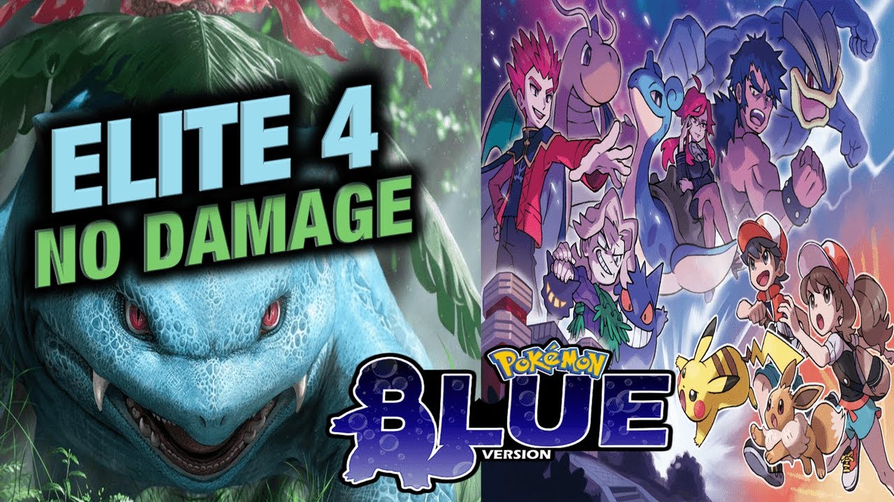 Pokémon Blue Elite Four No Damage YouTube