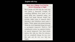 3 Things You Can Do #youtubeshorts #shorts #read #BookTok #studyenglish #fyp #foryoupage