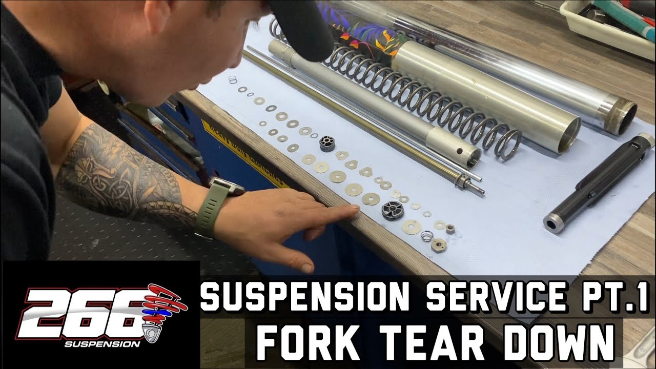 DIRT BIKE SUSPENSION SERVICE FORK TEAR DOWN 266 SUSPENSION YouTube