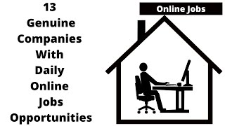 13 Genuine Companies With Daily Online Jobs Opportunities | Work From Home Online Jobs