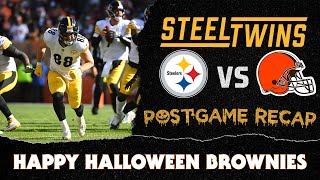 SWEET REVENGE ON HALLOWEEN | STEELERS BEAT BROWNS 15-10 | STEELERS VS BROWNS WEEK 8 POSTGAME RECAP
