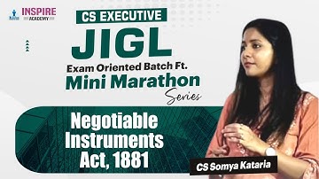 CS Executive Negotiable instruments | Free Exam Oriented Batch |Dec 2025| CS Somya Kataria
