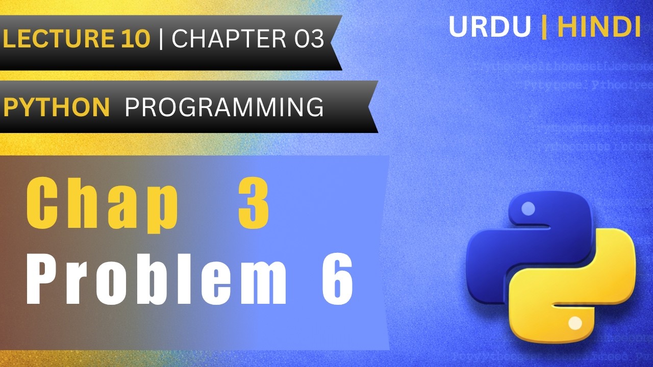 Problem 6 Chapter 3 - YouTube