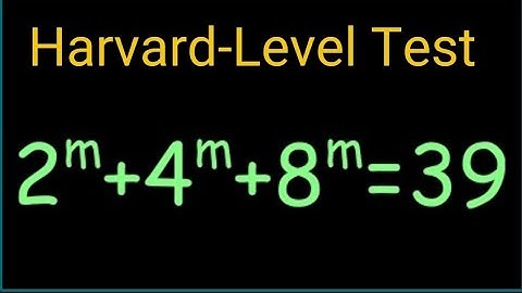 Harvard University Interview Trick | Can You Find the Value of m?
