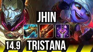 JHIN & Ashe vs TRISTANA & Hwei (ADC) | 21/1/9, Quadra, Legendary | NA Master | 14.9