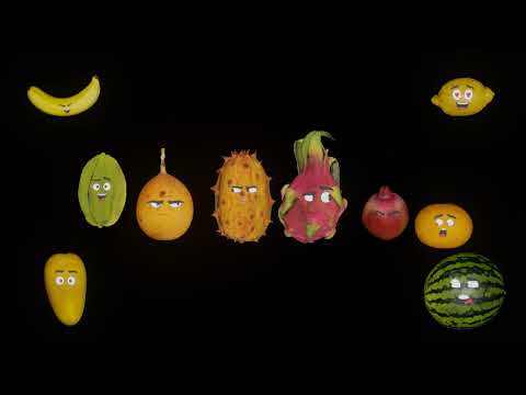 Hey Bear Sensory - Fruit Salad Dance Party - Counting 1 To 10 - Fun Animation With Music