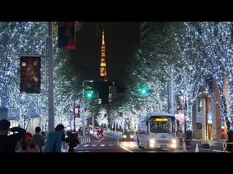 TOKYO【Christmas Lights】Azabu-juban Sta. To Roppongi Sta