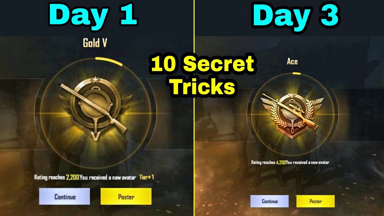 Top 10 New Tips & Tricks To Push Rank Ace In Just 3 Day PUBG Mobile | 10  Secret Tricks - 