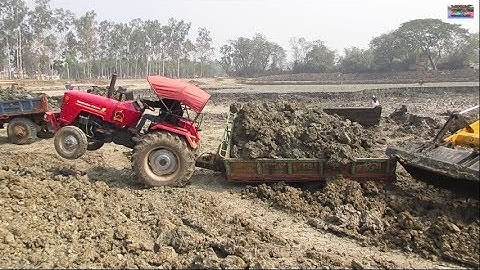 Mahindra 585 Di Stuck in Mud very Badly | Rescure by Jcb 3dx