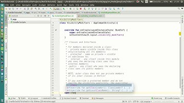 Android Kotlin Tutorial #074 - Visibility Modifiers - Classes and Interfaces