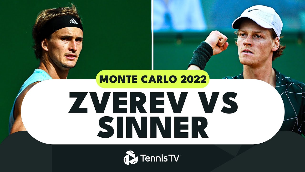 Great Shots And Rallies In Alexander Zverev vs Jannik Sinner Thriller Monte Carlo 2022 Highlights