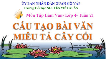 TLV 4 - TUẦN 21 - CẤU TẠO BÀI VĂN MIÊU TẢ CÂY CỐI