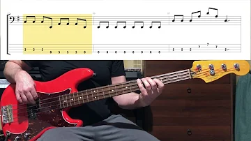 Iron Maiden - Wasted Years ( Bass Cover Tabs in Video )
