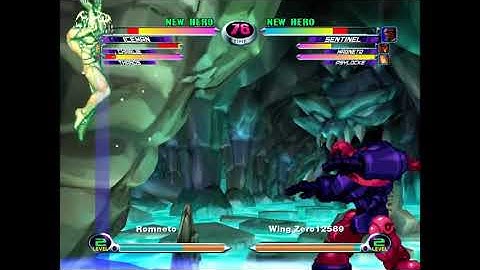 MvC2: Iceman combo after Freeze Throw towards Midscreen