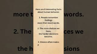 9 Interesting Facts About Human Behavior 🧠 #shorts #motivation