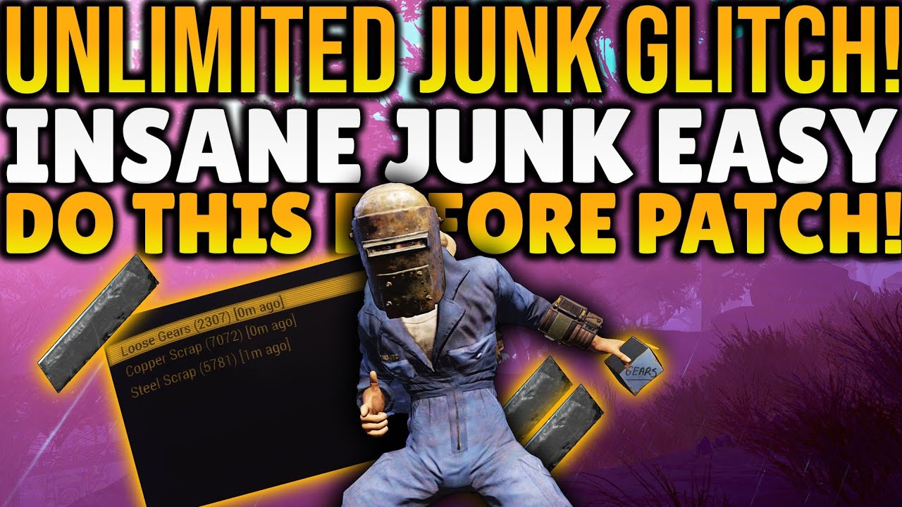 Fallout 76 Unlimited JUNK Glitch! Gears, Steel! EASY WAY TO GET ITEMS! Do THIS now! BEFORE PATCH!