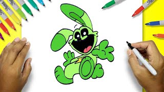 how to draw hoppy hopscotch step by step poppy playtime smiling critters drawing