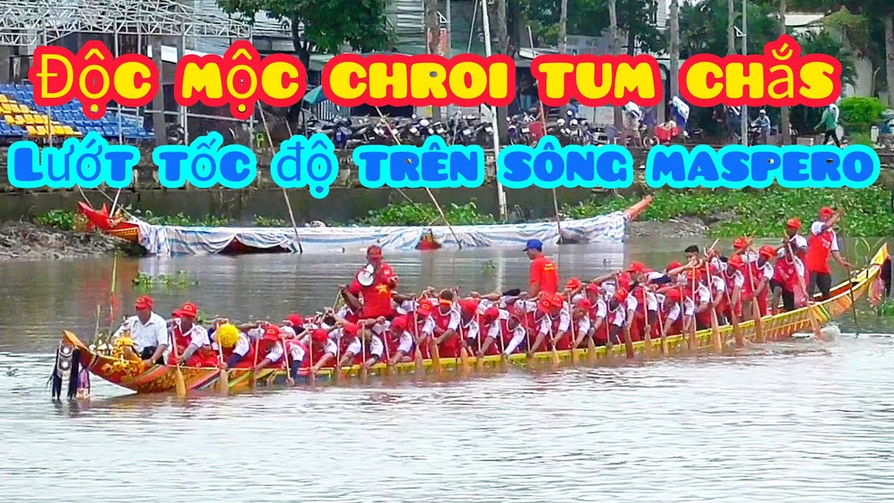 Ghe Ngo Độc Mộc chùa TRÀ TIM CŨ thử tốc độ quá lướt trên sông maspero