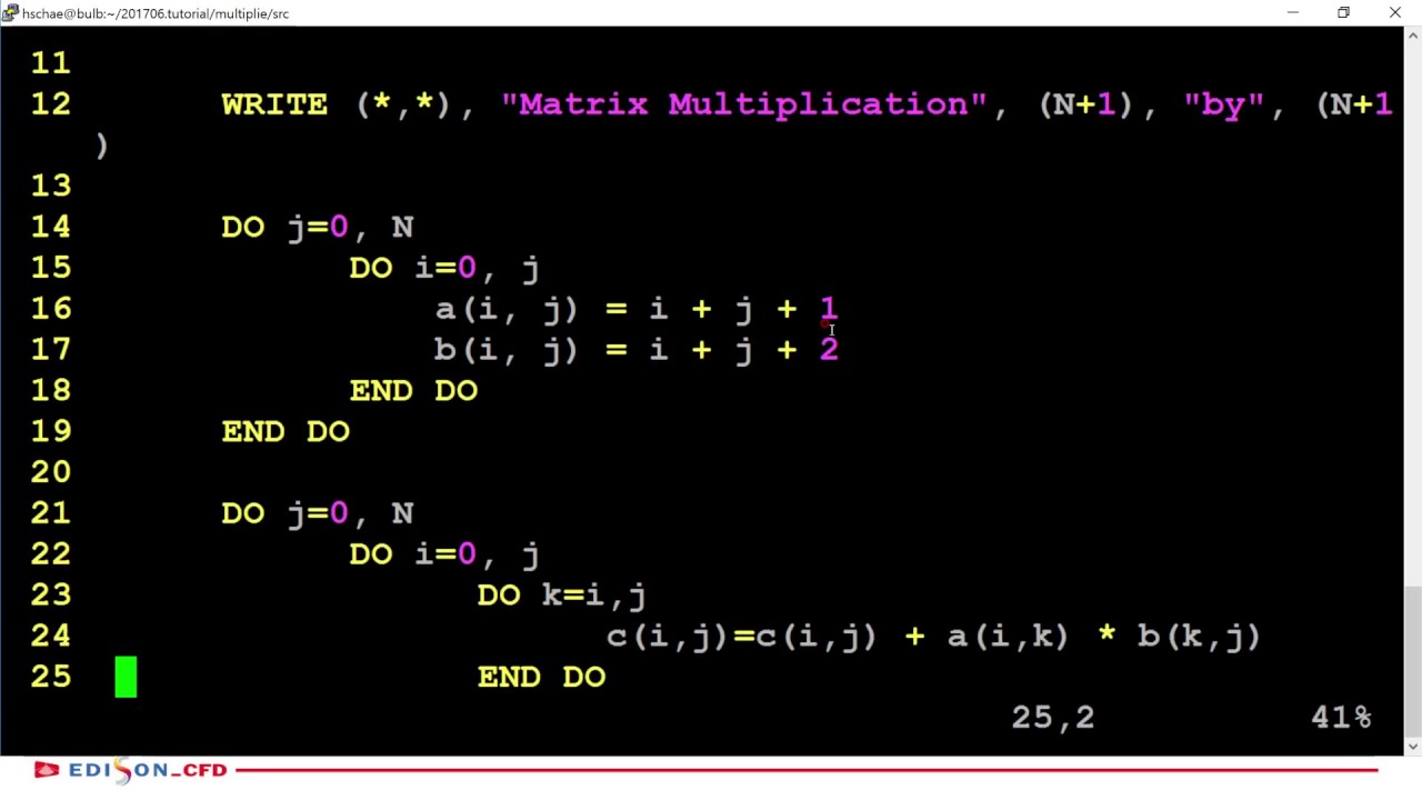 edison-cfd-matrix-multiplication-fortran-example-youtube