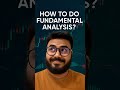 How to Do Fundamental Analysis? | Stock Market Basics