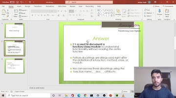 Python Interview Question | What is Docstrings? | Tutorial 09