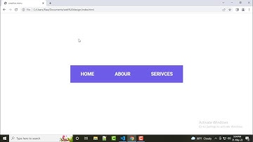 Animated Navigation Menu Bar Hover Effect in HTML and CSS