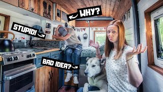 DIY VAN BUILD MISTAKES.. what we regret and what we would change in our self converted campervan.